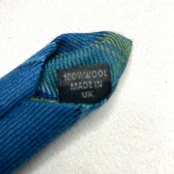 Lochcarron Highlander Collection Wool Tie Blues & Greens Plaid Tartan UK - Picture 4 of 4